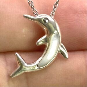 APP Sterling Silver Dolphin Necklace